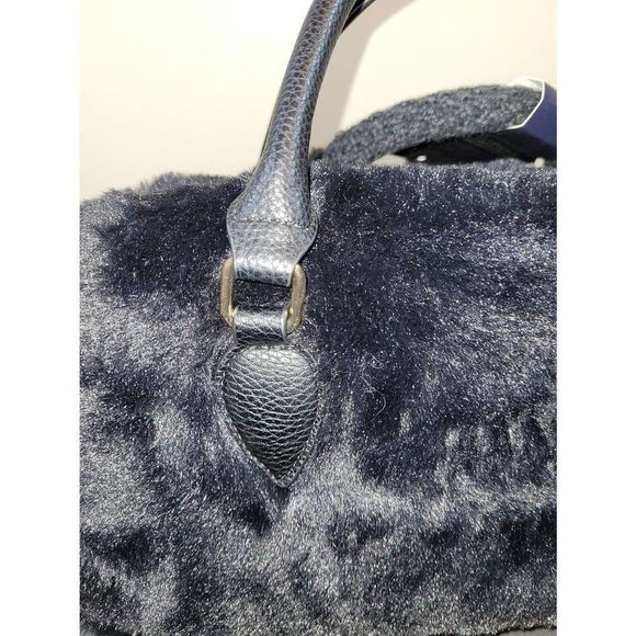 Rachel Roy Black Faux Fur Bag and Earmuffs with Removable Card Case and Strap - Picture 5 of 13